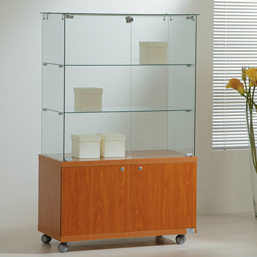 Contemporary display case - 8/14M - Italvetrine - freestanding / tempered glass / wenge