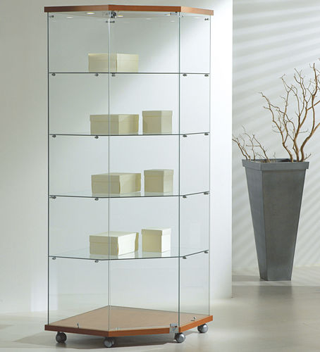 Contemporary display case - 7/18L - Italvetrine - freestanding / tempered glass / wenge