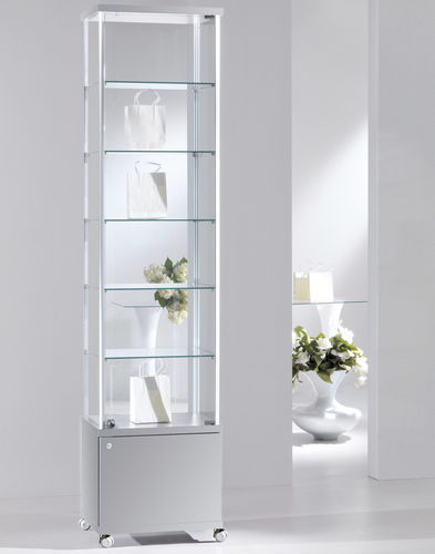 Contemporary display case - 53/MA - Italvetrine - freestanding / tempered glass / wooden