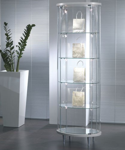 Contemporary display case - 203/OP - Italvetrine - with legs / tempered glass / illuminated