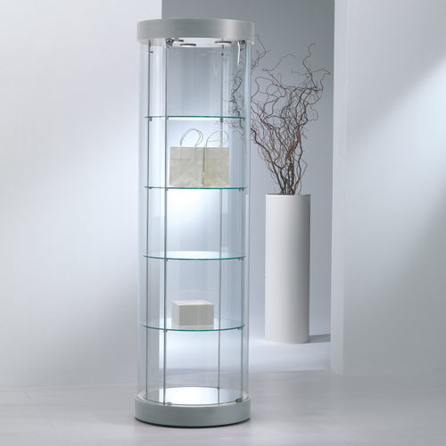 Contemporary display case - 209/R7 - Italvetrine - tempered glass / illuminated / with lock