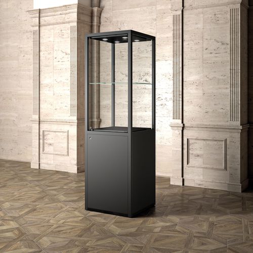 Contemporary display case - MU/60FM - Italvetrine - tempered glass / iron / laminate