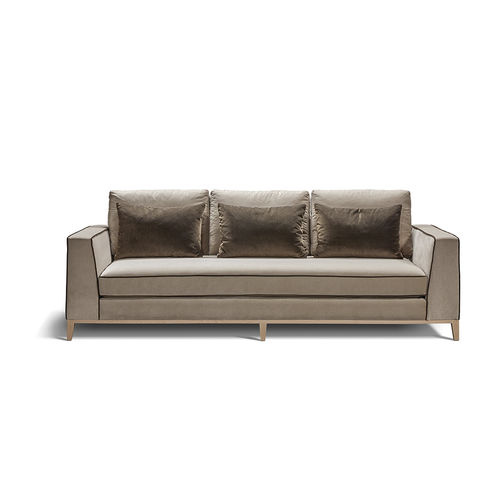 Contemporary sofa - BASILEA - MANUEL LARRAGA - fabric / brown / beige