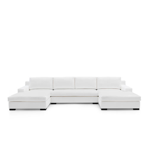 Modular sofa - ZEN - MANUEL LARRAGA - corner / brown / white