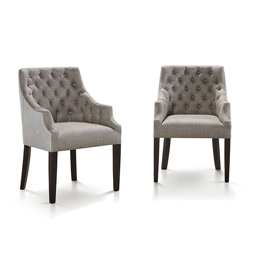 Traditional dining chair - LUXOR - MANUEL LARRAGA - indoor / fabric / wooden base