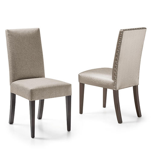 Traditional dining chair - LEYRE - MANUEL LARRAGA - indoor / fabric / wooden base