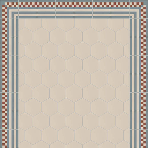 Porcelain stoneware hexagonal tile - SF 17.3 - GOLEM Baukeramik - matte / indoor / bathroom