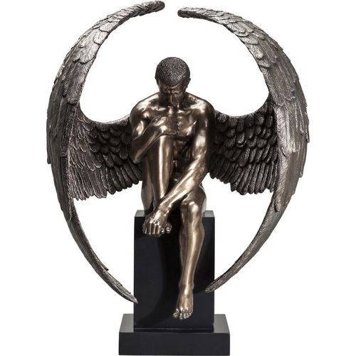 Resin sculpture - SAD ANGEL BIG - KARE Design - bronze / brown / figurative