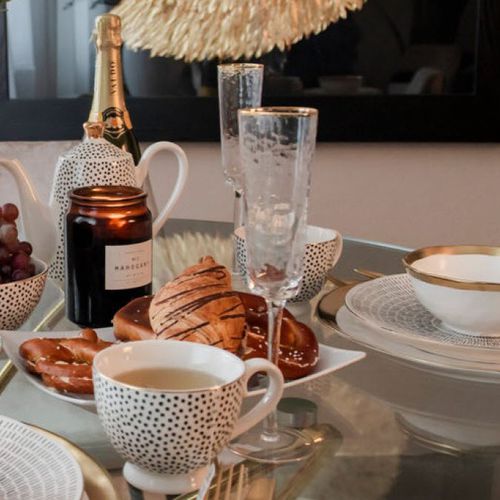 Glass champagne flute - HOMMAGE - KARE Design