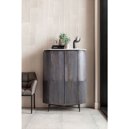 Contemporary bar cabinet - GLENN - KARE Design - solid wood / MDF / powder-coated steel