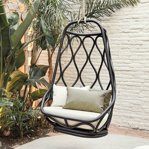 Contemporary armchair - NAUTICA - expormim - fabric / leather / rattan