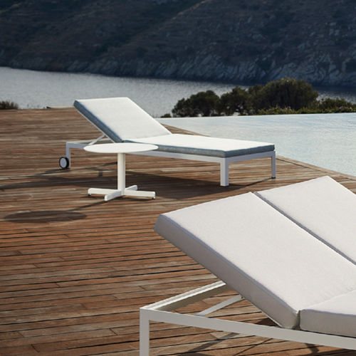 Contemporary sun lounger - NAK - bivaq - fabric / extruded aluminum / garden