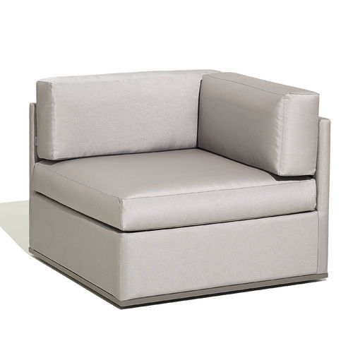 Contemporary armchair - MOOD XL - bivaq - fabric / corner / gray