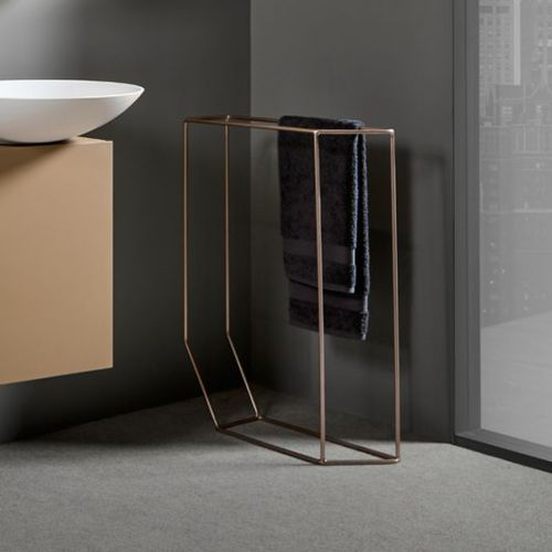 2-bar towel rack - FM028 - Inbani - floor-standing / steel