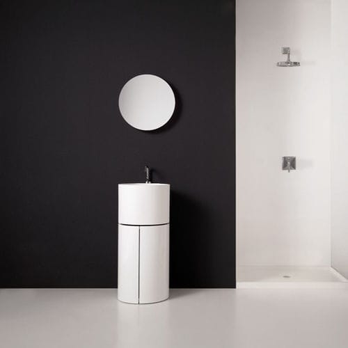 Free-standing washbasin cabinet -  TA060 - Inbani - Solid Surface / design / with mirror