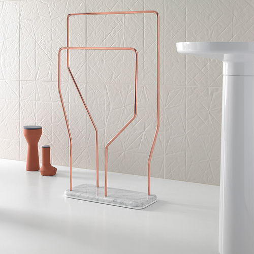 2-bar towel rack - BW100 - Inbani - floor-standing / metal / by Arik Levy