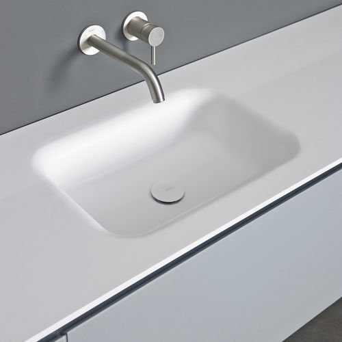 Built-in washbasin - FLOAT - Inbani - Corian® / rectangular / contemporary
