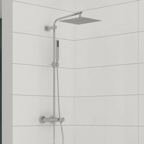 Thermostatic shower column - Aquazen - Kinedo - brass / chrome finish / wall-mounted