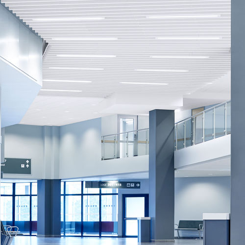 Steel acoustic baffle HUMITEC® ROCKFON stone wool / hanging