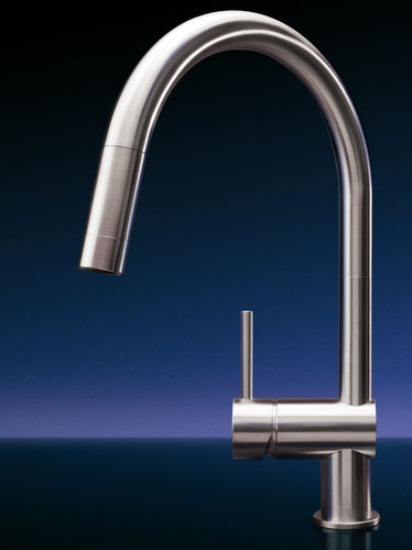 Countertop mixer tap - VELA - MGS Progetti - stainless steel / kitchen / 1-hole