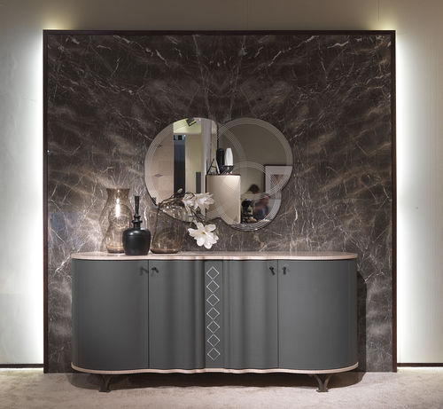 Contemporary sideboard - CR60B MISTRAL  - CARPANELLI - wooden / leather / gray