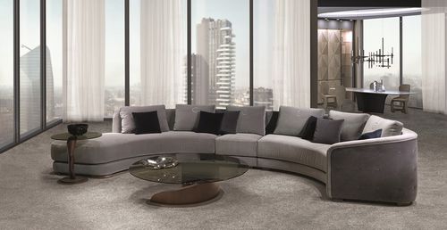 Modular sofa - DI43 DESYO CURVY  - CARPANELLI - semicircular / contemporary / fabric