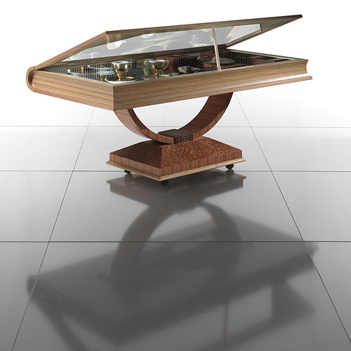 Traditional coffee table - TL30 LIBRO  - CARPANELLI - rosewood / glass / rectangular