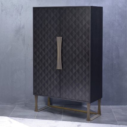 High sideboard - MB64B SQUARE  - CARPANELLI - contemporary / wooden / with glass panel