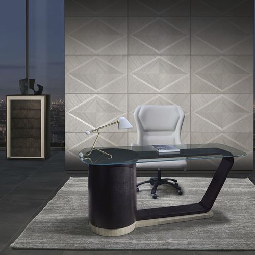 Contemporary desk - SC32 CENTURY - CARPANELLI - wooden / glass / leather