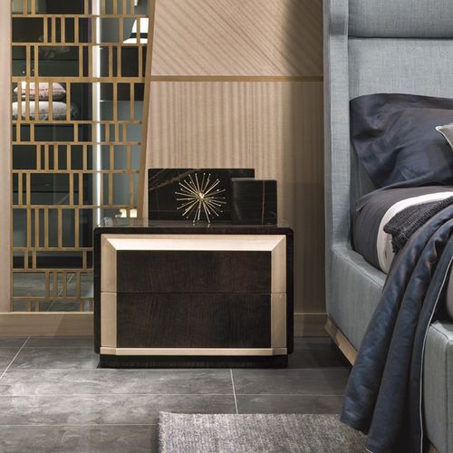 Contemporary bedside table - CD32 GALILEO - CARPANELLI - wooden / wooden base / rectangular