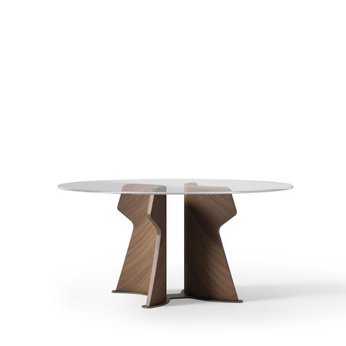 Contemporary table - TA72G SHAPE - CARPANELLI - wooden / glass / marble