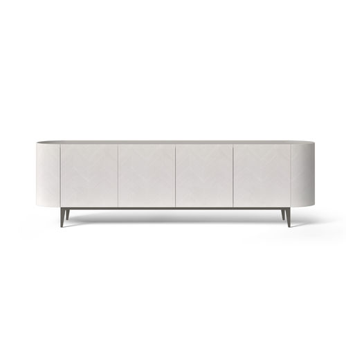 Contemporary sideboard - CR67 ALFEA LIGHT TAY - CARPANELLI - wood veneer / glass / marble