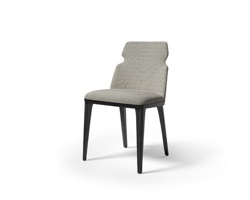 Contemporary chair - SE60 SHAPE - CARPANELLI - indoor / fabric / solid wood base