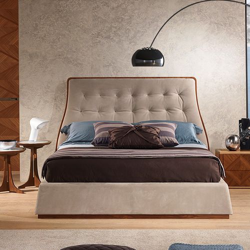 Double bed - LE23 DESYO  - CARPANELLI - contemporary / upholstered / with upholstered headboard