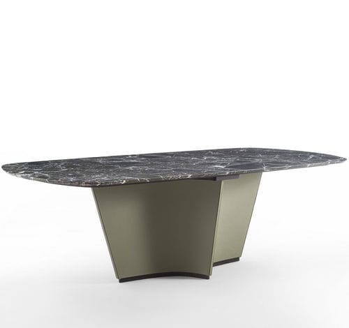 Contemporary dining table - TA73 SAIL - CARPANELLI - wooden / marble / leather