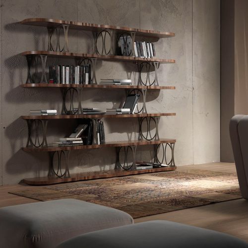 Contemporary shelf - LB32+13 EL24 MISTRAL  - CARPANELLI - walnut / brown