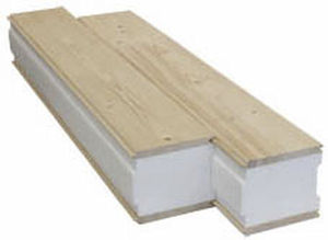 Roof sandwich panel - ISOBOIS - WEISROCK VOSGES - wood facing / polystyrene core