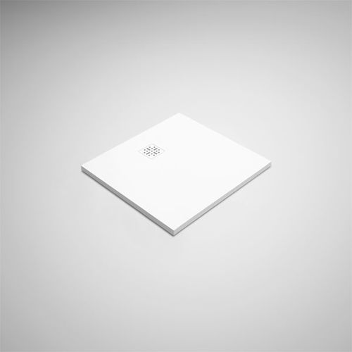 Square shower base SB9090 Blu Bathworks recessed / quartzite