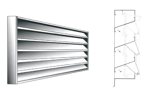 Metal ventilation grill - ADJUSTABLE SLAT - INCOPERFIL - rectangular / industrial