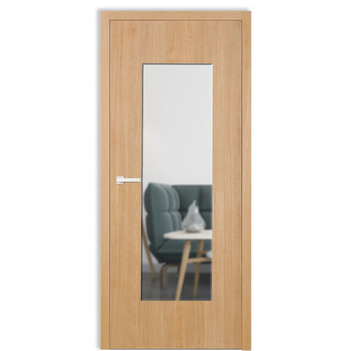 Interior door - SLALOM VERTICO - Proboporte - MDF / wood veneer / natural oak
