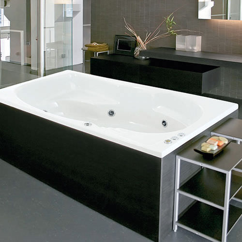 Acrylic bathtub - ORLANDO - Awal Bathsystem - hydromassage / white