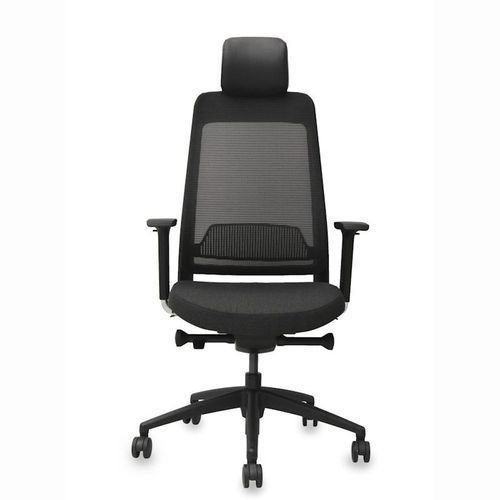 Contemporary office armchair - MOON - Caray collectivites - fabric / foam / polished aluminum