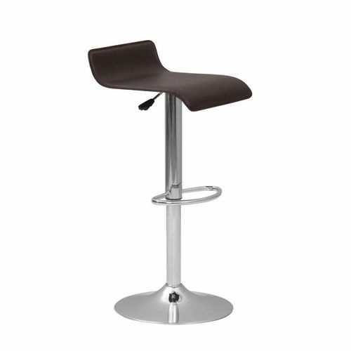 Contemporary bar stool - BARSTOOL - Caray collectivites - synthetic leather / chrome steel base / with footrest