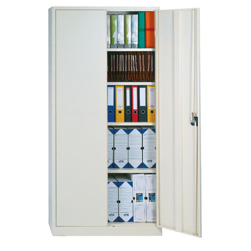 Low filing cabinet - AH︱AB - Caray collectivites - tall / sheet steel / with hinged door