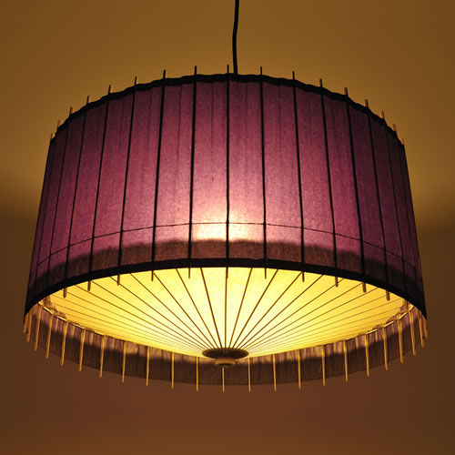 Pendant lamp - KPL-7136 - Hiyoshiya Co.,Ltd. - Japanese paper / wooden / contemporary