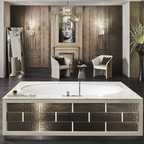 Free-standing bathtub - MONACO - Milldue - marble / white