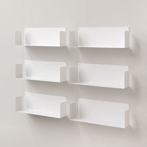 Wall-mounted shelf - US-45x6 - TEEbooks - modular / contemporary / lacquered steel