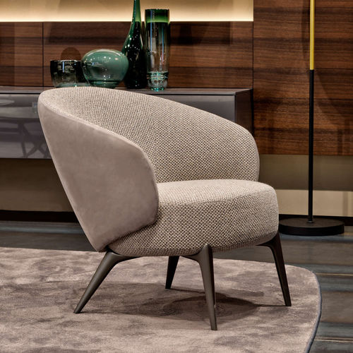 Contemporary armchair - HELEN - ART NOVA - fabric / leather / plywood