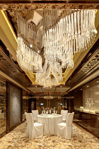 Contemporary chandelier - DIAMOND SEA - LASVIT - blown glass / LED