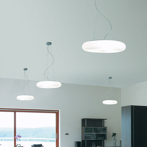 Pendant lamp - FORUM - LUCIS - metal / blown glass / contemporary